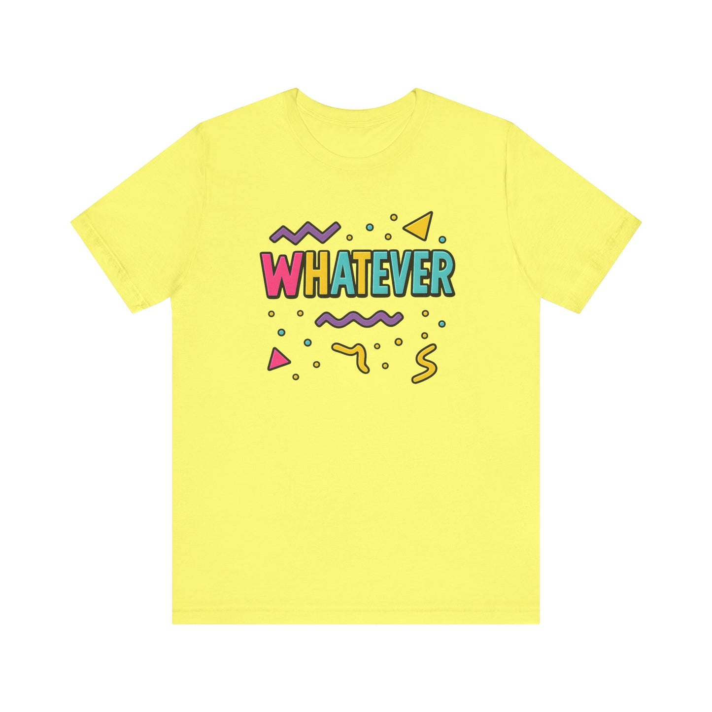 Colorful 'Whatever' Graphic Tee for Casual Vibes, Unisex T-Shirt, Gift for Friends, Trendy Casual Wear, Summer Essential