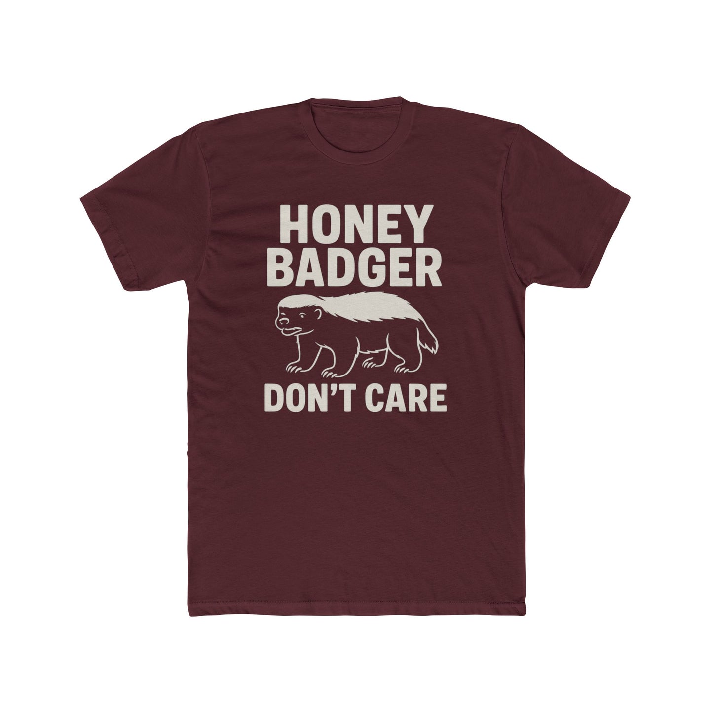 Funny Honey Badger Unisex Cotton Crew Tee - Don't Care T-Shirt