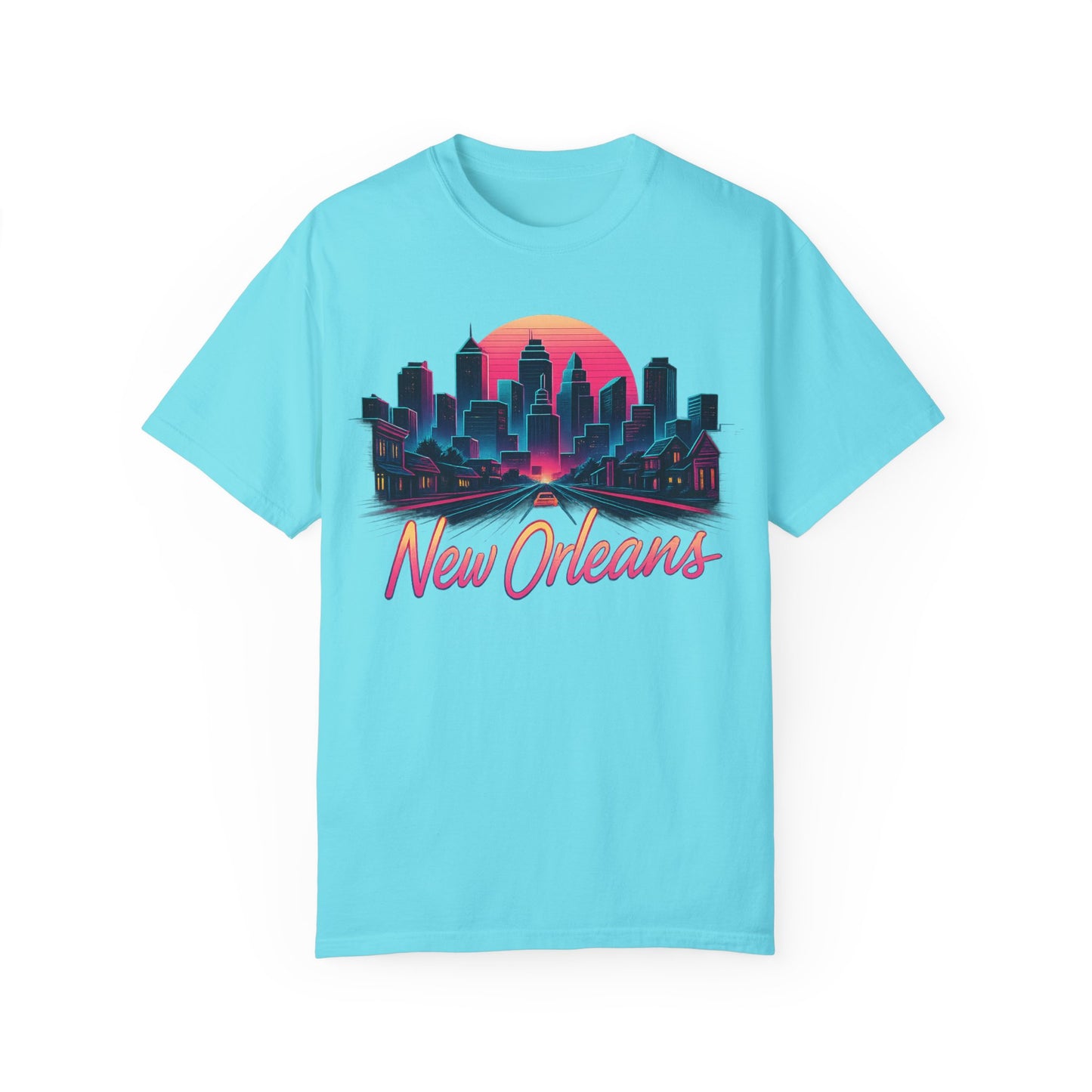Retro New Orleans Cityscape T-Shirt | Unisex Garment-Dyed Tee