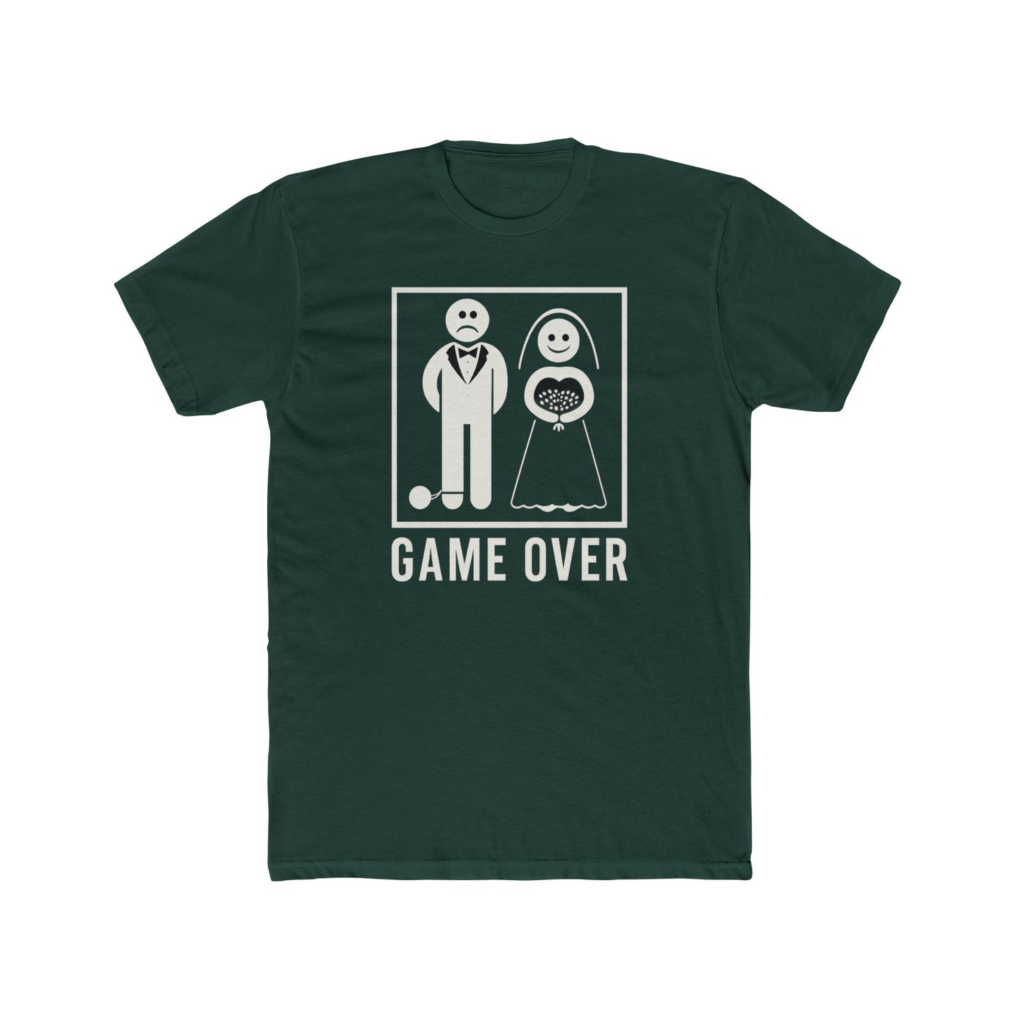 Funny Wedding Game Over Unisex Cotton Crew Tee