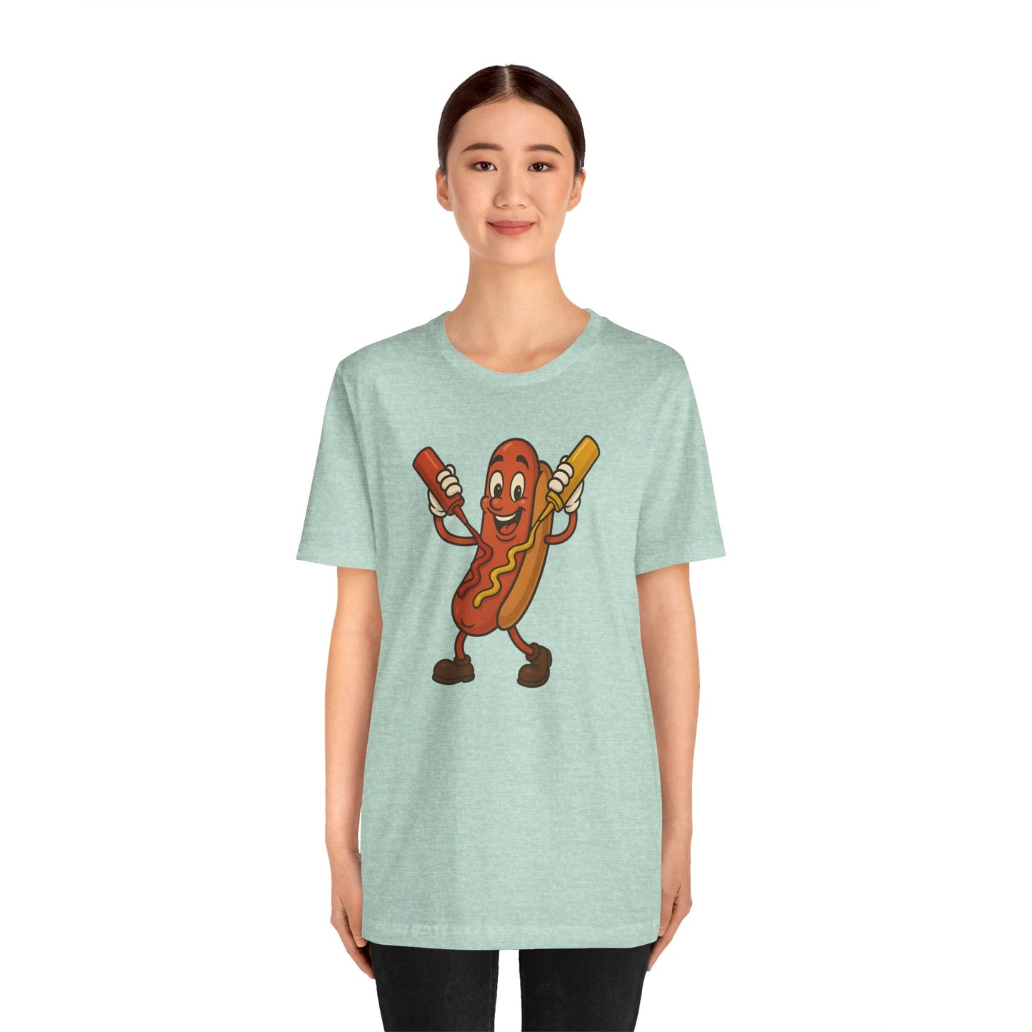 Funny Hot Dog Tee - Unisex Jersey Short Sleeve T-Shirt for Food Lovers