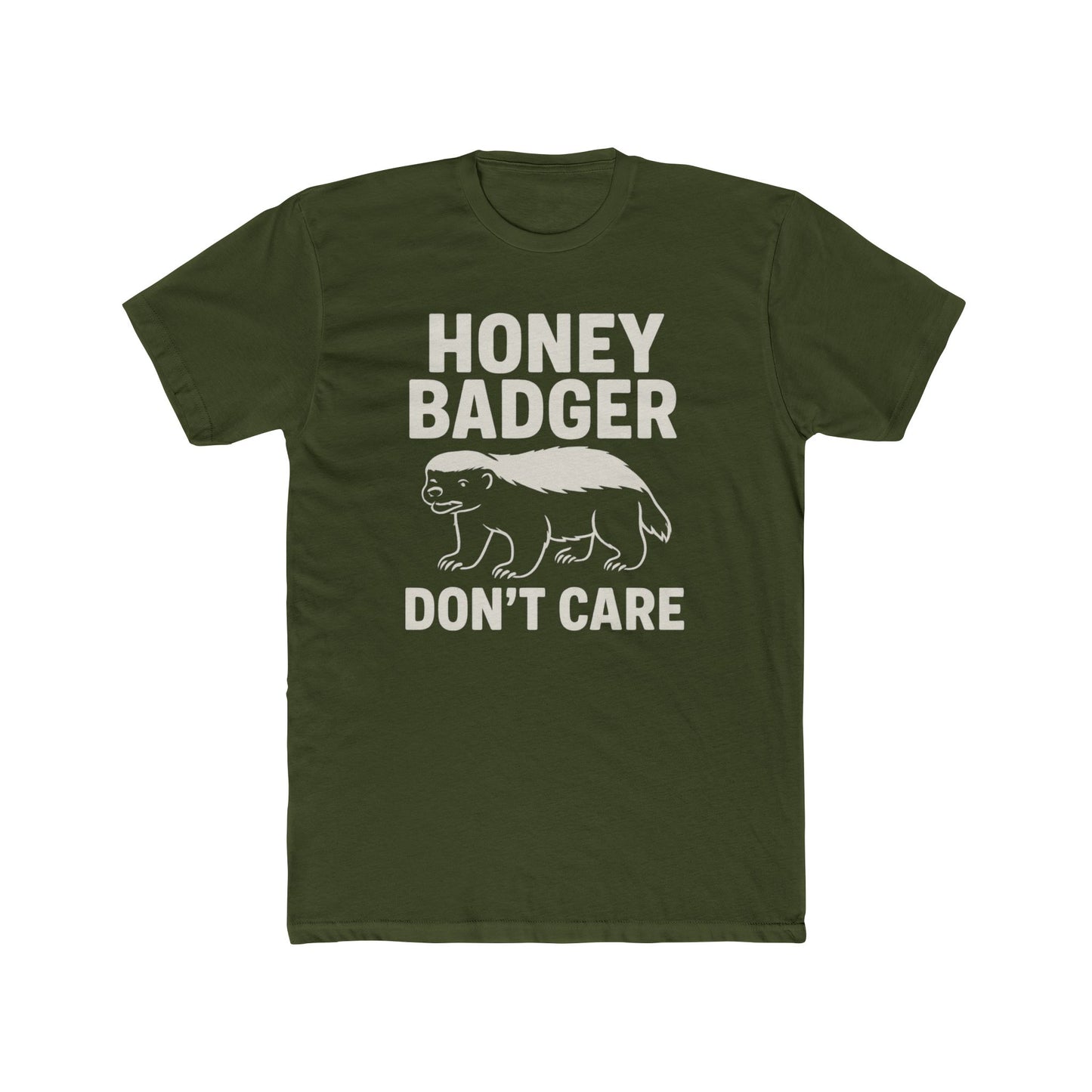 Funny Honey Badger Unisex Cotton Crew Tee - Don't Care T-Shirt