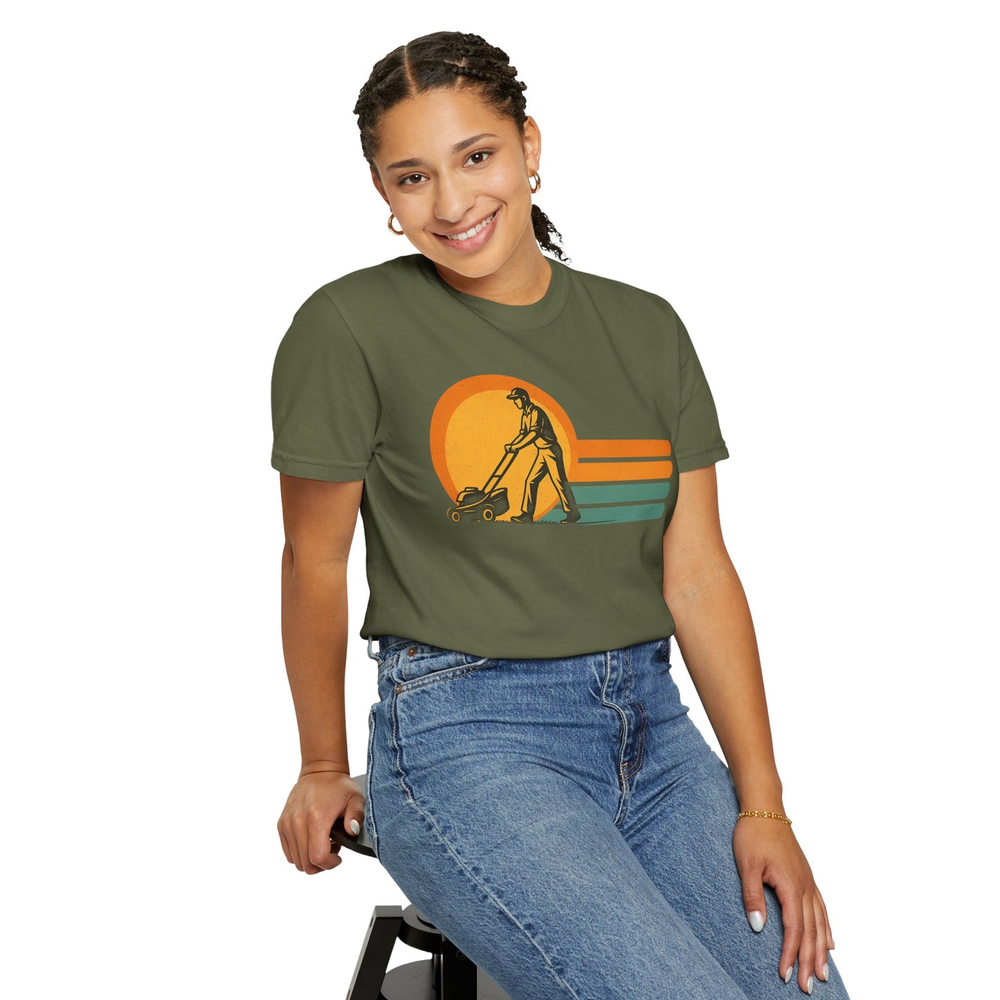 Retro Lawn Care Unisex T-Shirt - Vintage Gardener Design