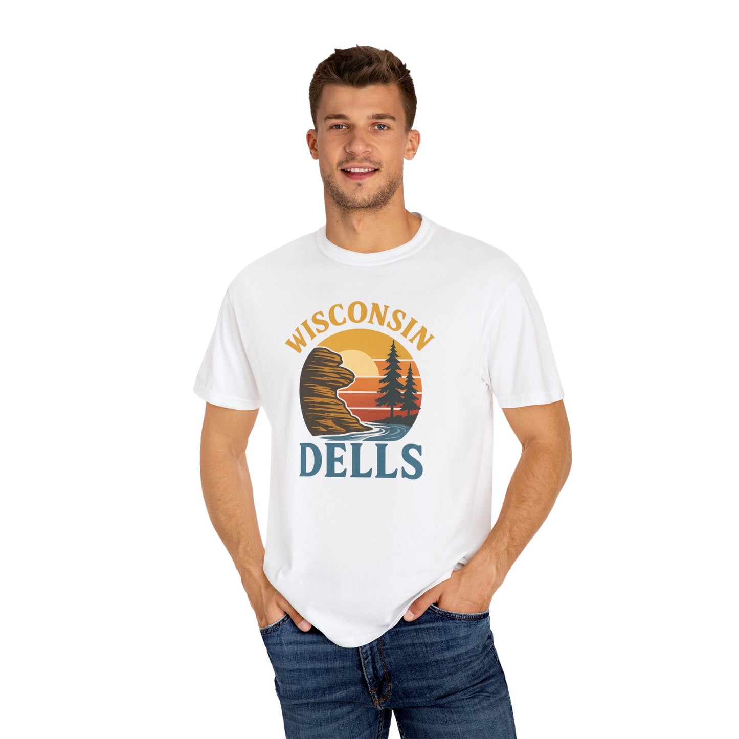 Wisconsin Dells Vintage T-Shirt - Unisex Garment-Dyed Tee for Nature Lovers
