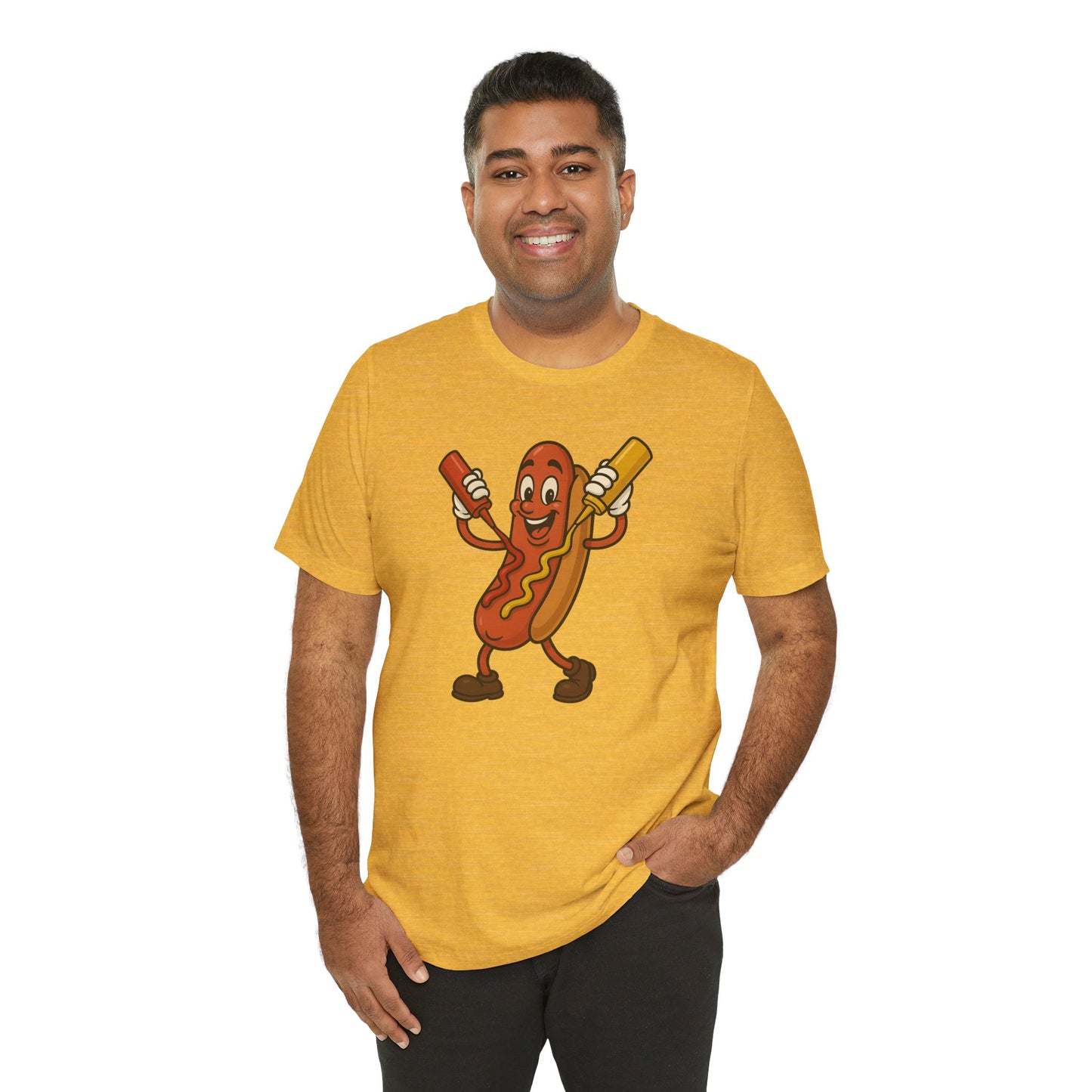 Funny Hot Dog Tee - Unisex Jersey Short Sleeve T-Shirt for Food Lovers
