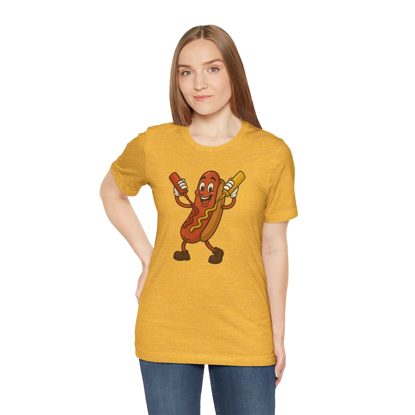 Funny Hot Dog Tee - Unisex Jersey Short Sleeve T-Shirt for Food Lovers