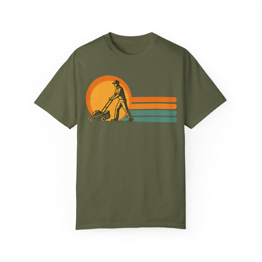 Retro Lawn Care Unisex T-Shirt - Vintage Gardener Design