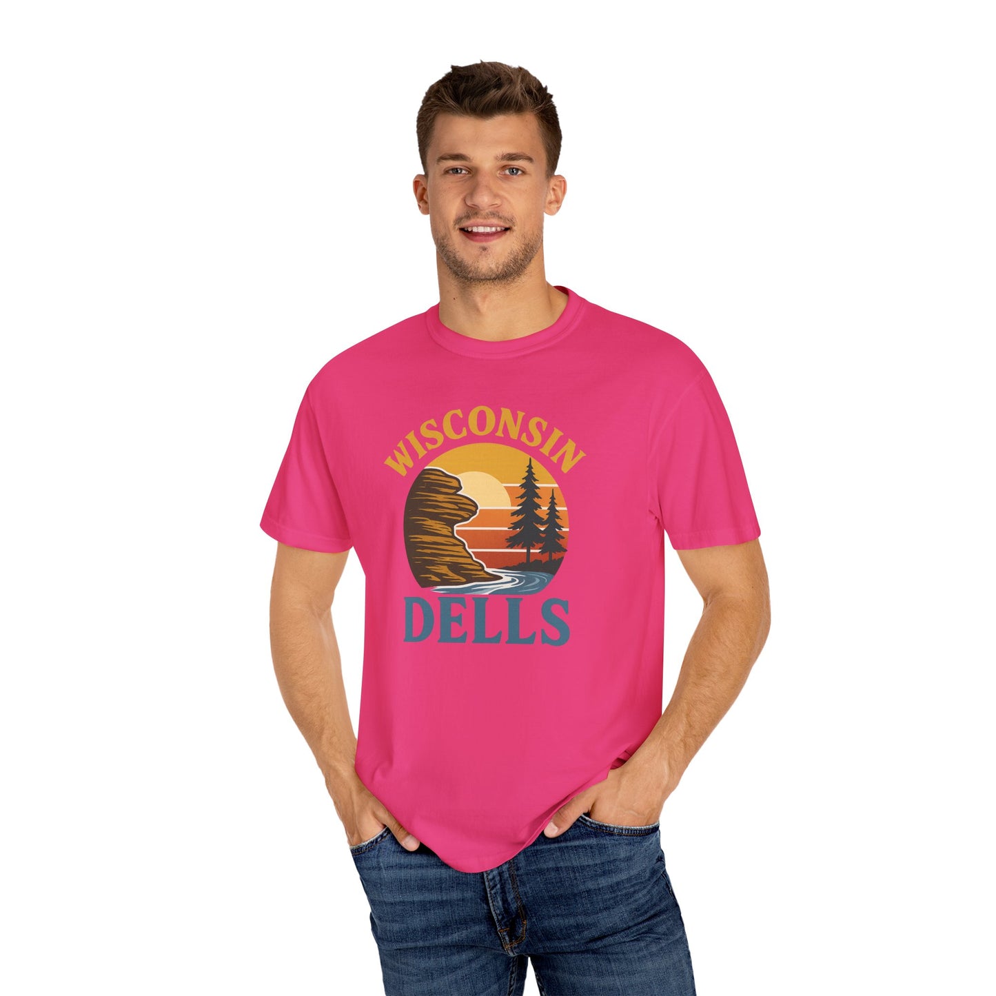 Wisconsin Dells Vintage T-Shirt - Unisex Garment-Dyed Tee for Nature Lovers