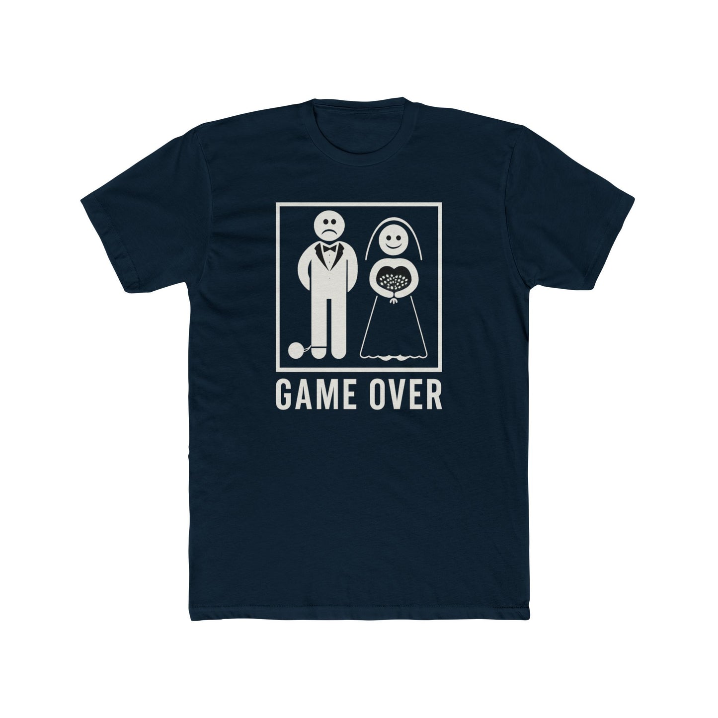 Funny Wedding Game Over Unisex Cotton Crew Tee