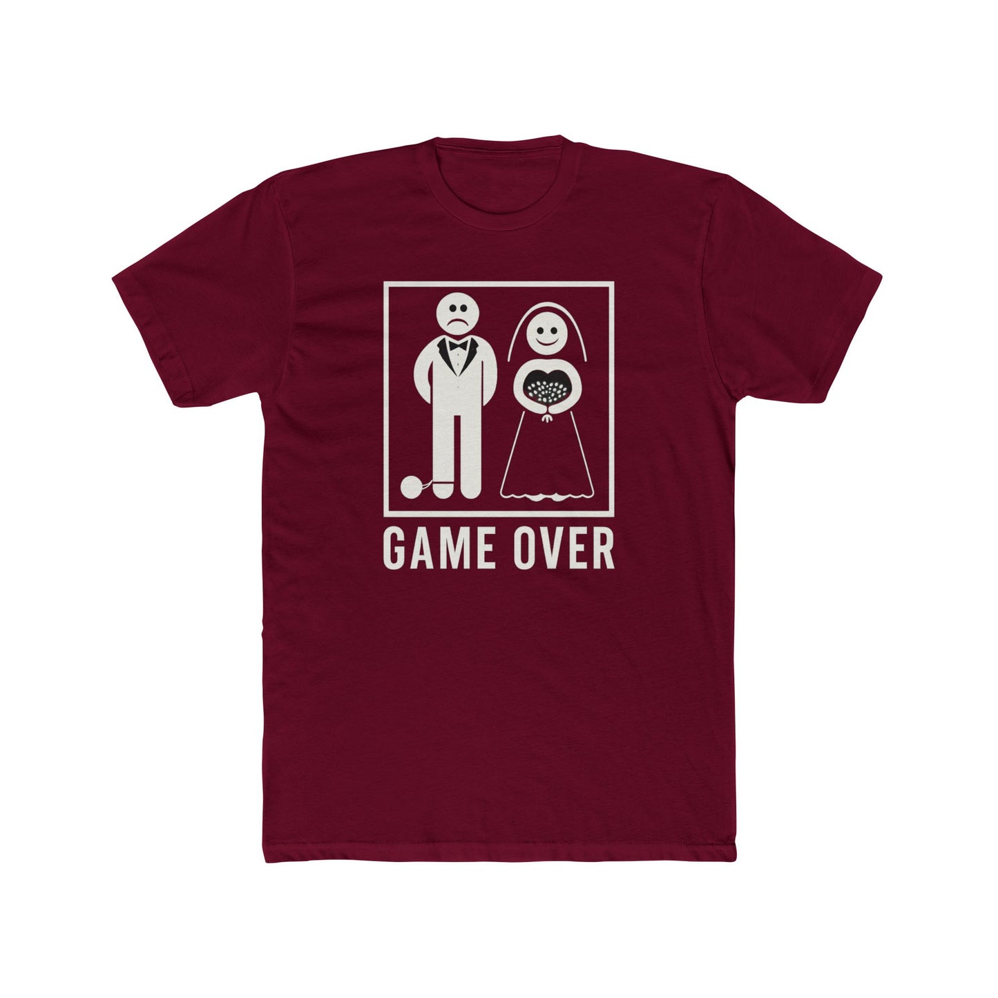 Funny Wedding Game Over Unisex Cotton Crew Tee